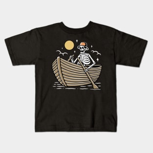 Skull Row a Boat Kids T-Shirt